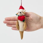 Santa Otter Love Ornament