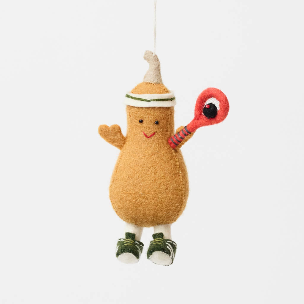 Squash Playing Squash Ornament