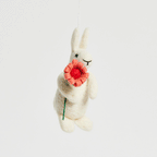 White Bunny with Flower