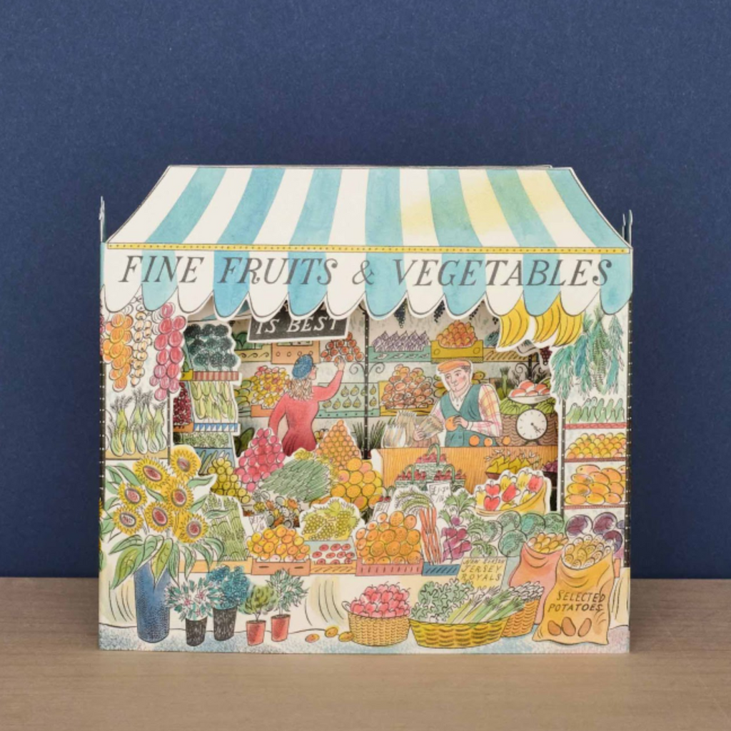 Vegetable Stand Pop-up Card